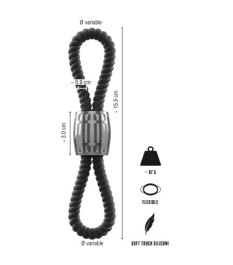 Penisschlaufe „Heavy Rope“ auch um die Hoden tragbar
