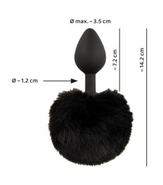Analplug „fluffy tail size M“ mit Kunstfell-Puschel
