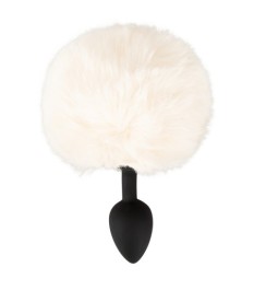 Analplug „fluffy tail size S“ mit Kunstfell-Puschel