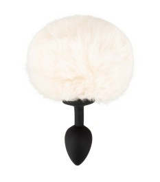Analplug „fluffy tail size S“ mit Kunstfell-Puschel