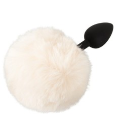 Analplug „fluffy tail size S“ mit Kunstfell-Puschel