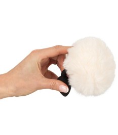 Analplug „fluffy tail size S“ mit Kunstfell-Puschel