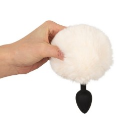 Analplug „fluffy tail size S“ mit Kunstfell-Puschel