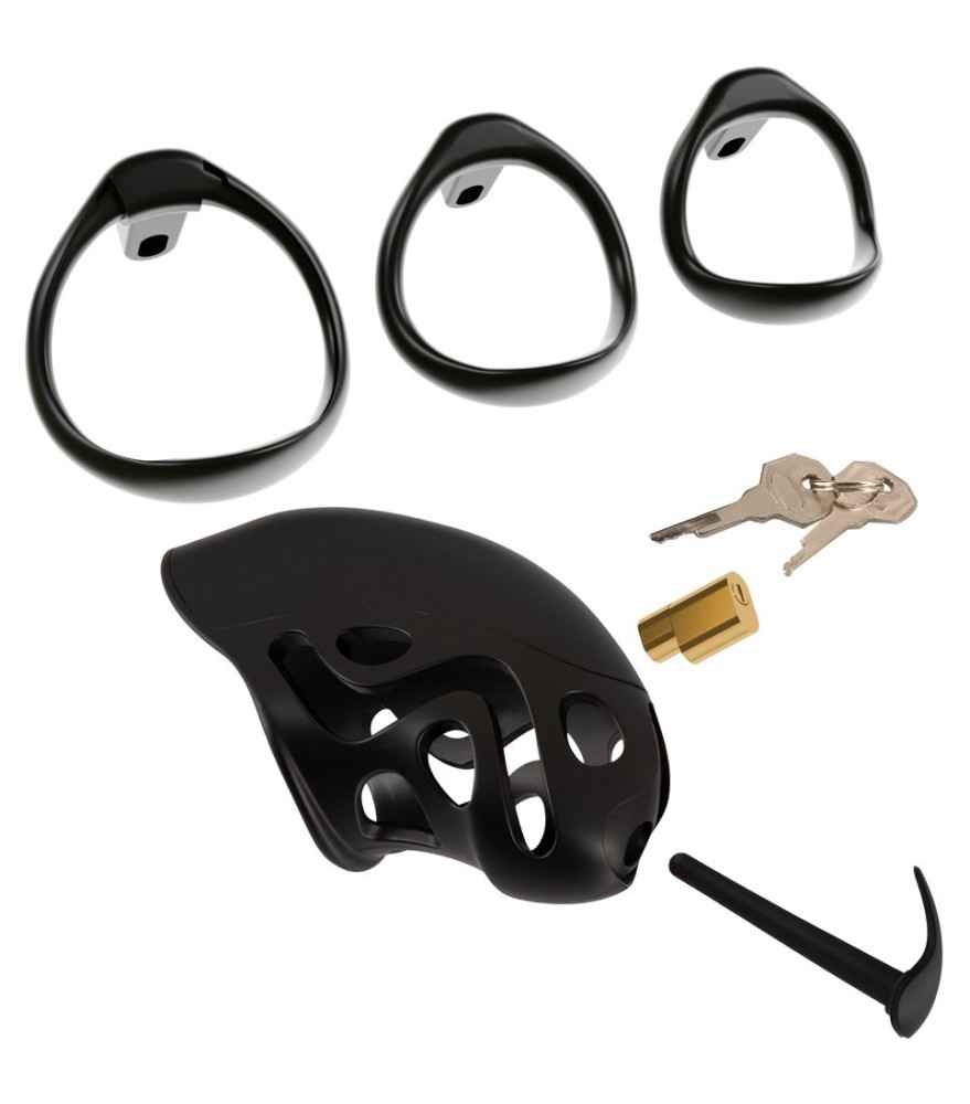 Peniskäfig mit herausnehmbarem Silikon-Dilator