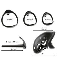 Peniskäfig mit herausnehmbarem Silikon-Dilator