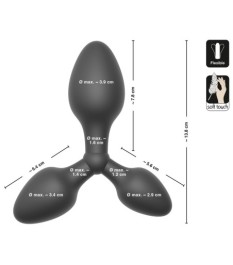 Analplug „Training triple butt plug“ aus Silikon