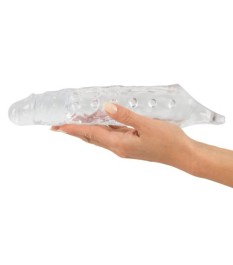 Penishülle „Penis sleeve“ mit Hodenring, innen genoppt