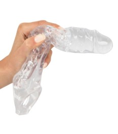 Penishülle „Penis sleeve“ mit Hodenring, innen genoppt