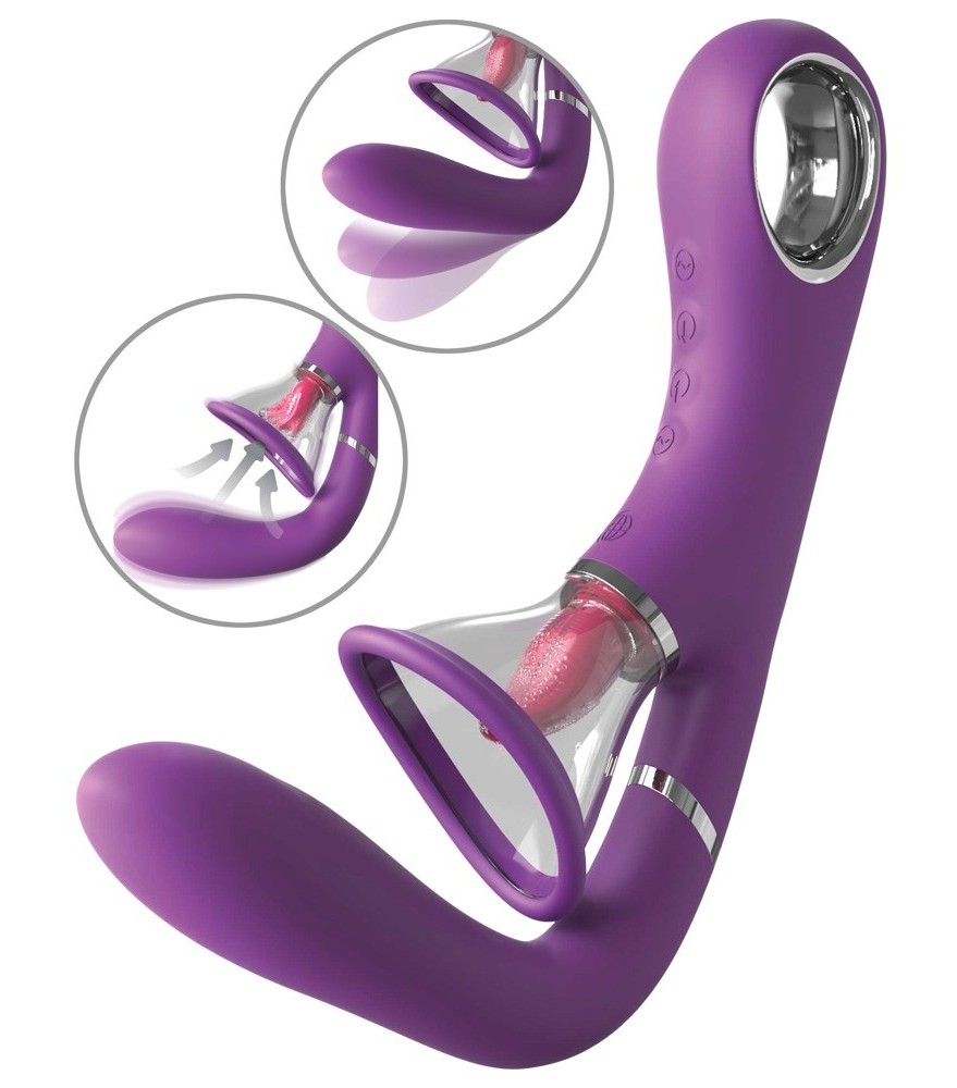Vibrator „Her Ultimate Pleasure Pro“ mit 2 Klitoris-Saugschalen