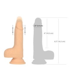 Stoßdildo „6,5" Thrusting Dong RC“ mit Saugfuß