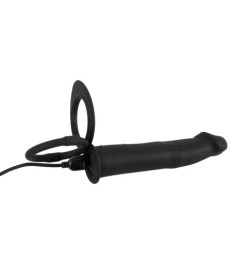 Analvibrator „RC double fucker“ mit Penis- und Hodenring