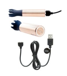 Vibrator „Desires“ mit 5 Silikon-Aufsätzen