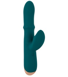 Rabbitvibrator mit Massagering & Klopf-Funktion