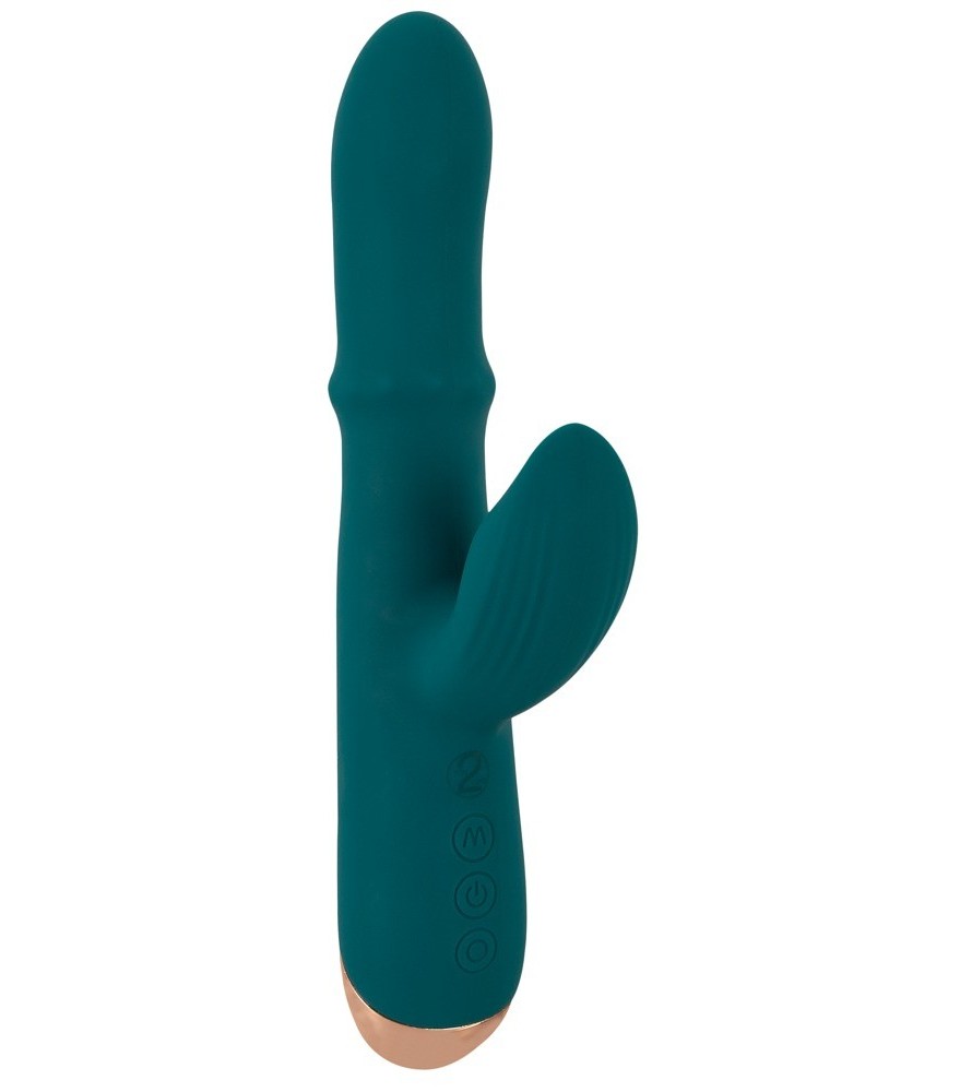 Rabbitvibrator mit Massagering & Klopf-Funktion