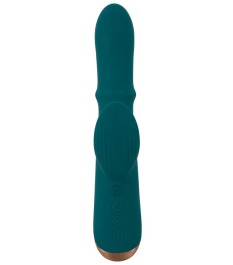 Rabbitvibrator mit Massagering & Klopf-Funktion