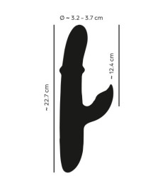 Rabbitvibrator mit Massagering & Klopf-Funktion