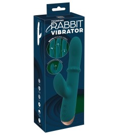 Rabbitvibrator mit Massagering & Klopf-Funktion