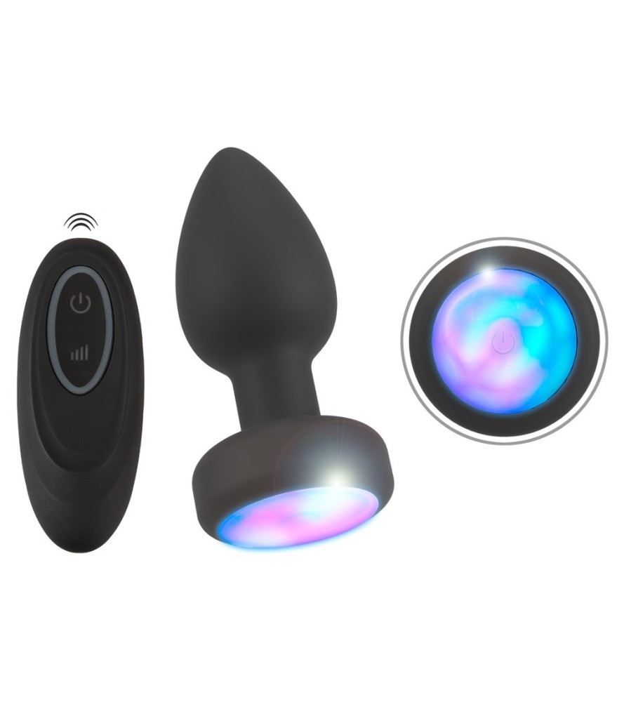 Analvibrator „RC Flashing Butt Plug“ mit flackerndem LED-Licht