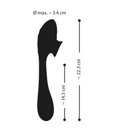 Biegsamer Klit-Vibrator mit beweglicher Zunge