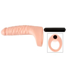 Penis-/Hodenring „Double Fucker + Vibration“ mit flexiblem Naturvibrat
