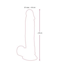 Naturdildo "Medium Bendable Dildo", in Position biegbar, 24 cm