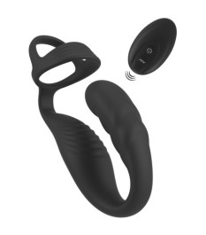 Prostata-Vibrator mit Perineum-Vibrator und Penis-/Hodenring