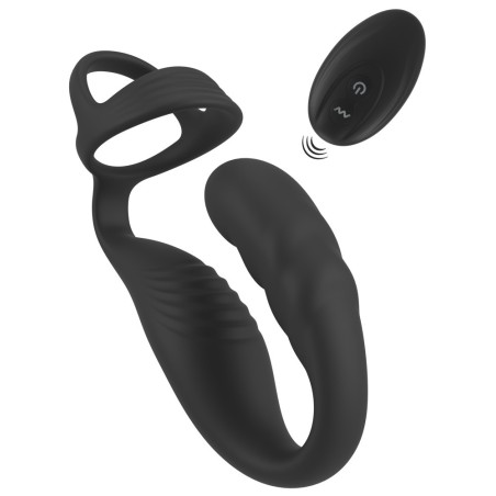 Prostata-Vibrator mit Perineum-Vibrator und Penis-/Hodenring
