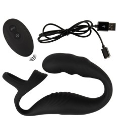 Prostata-Vibrator mit Perineum-Vibrator und Penis-/Hodenring