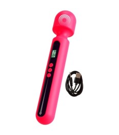 Massagestab „Pink Sunset Wand Vibrator“ mit Digital-Display
