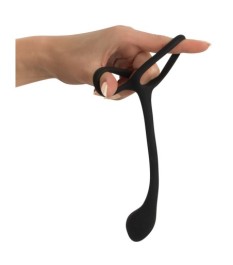 Penis- und Hodenring „Cock & ball ring with butt plug“ mit Analplug