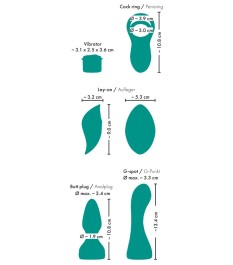 5-teiliges Paartoy-Set mit Fernbedienung