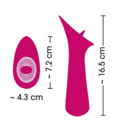 Rabbitvibrator „Mini“ mit starker tiefgehender Vibration (10 Modi)