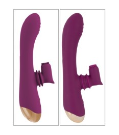 Rabbitvibrator mit genopptem Moving-Klitorisstimulator