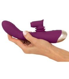 Rabbitvibrator mit genopptem Moving-Klitorisstimulator