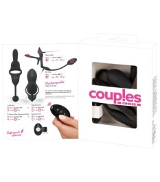 Paarvibrator „Multi Function“ mit Penis- & Hodenring, Klitoris- & Anal
