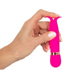 Klitorisvibrator mit flexibler Doppelspitze