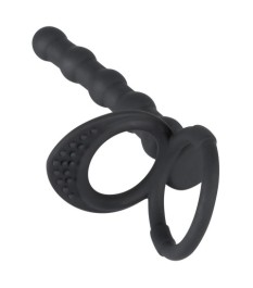 Penis-/Hodenring „Cock & ball ring“ mit Analdildo