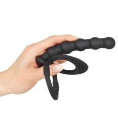 Penis-/Hodenring „Cock & ball ring“ mit Analdildo