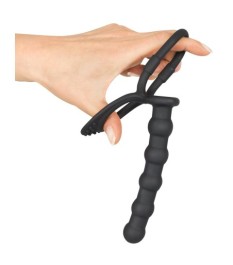 Penis-/Hodenring „Cock & ball ring“ mit Analdildo