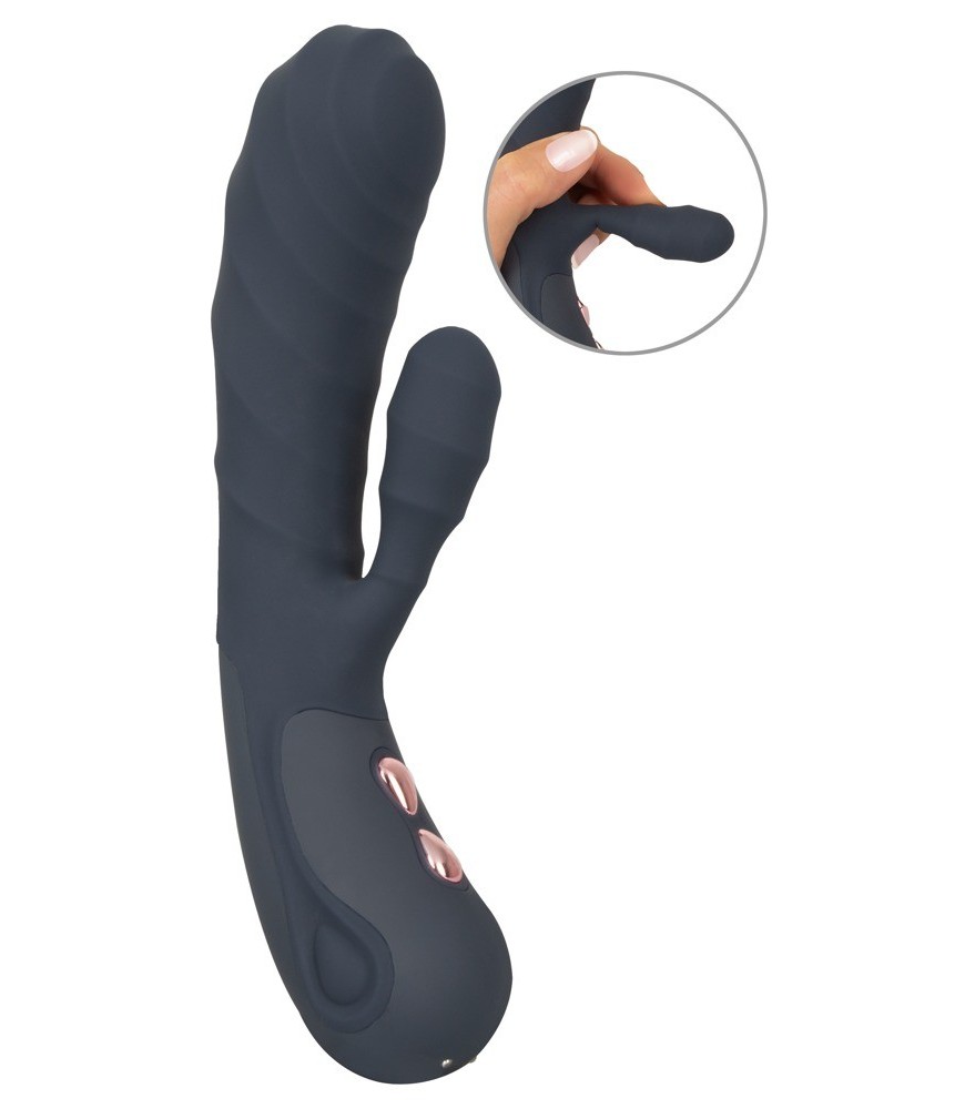 Rabbitvibrator „Oh!“ mit Stimulationsrillen