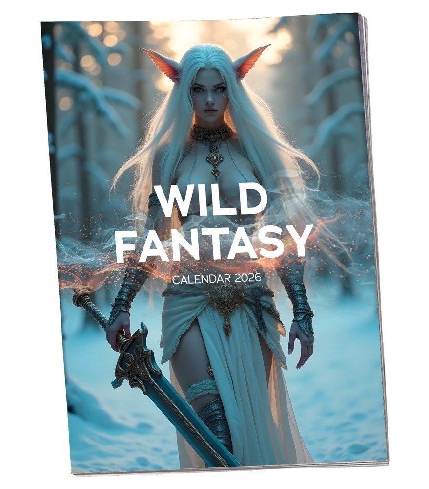 Pin-up Kalender „Wild Fantasy 2026“ in Farbe und im Großformat