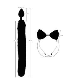 Analplug mit Katzenschwanz plus Haarreif mit Katzenohren