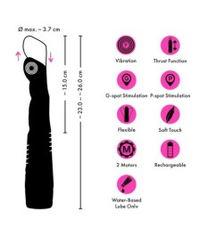 Stoßvibrator „G and P-Spot“ mit abschraubbarem Saugfuß