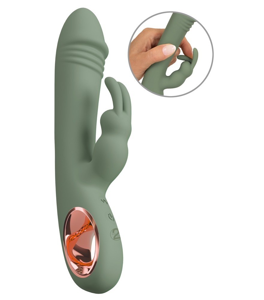 Rabbitvibrator „Slim Rabbit Olive“ mit 2 Motoren
