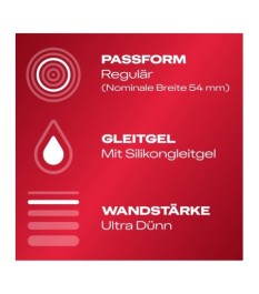 Kondome „Gefühlsecht Ultra“, 20% dünner an der Spitze