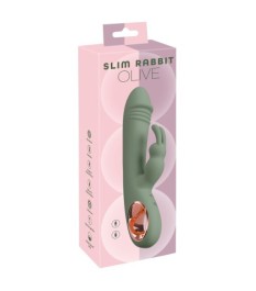 Rabbitvibrator „Slim Rabbit Olive“ mit 2 Motoren