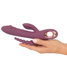 Rabbitvibrator „Slim Triple Plum“ mit Anal-Stimulator