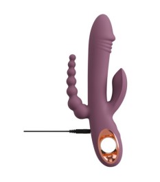 Rabbitvibrator „Slim Triple Plum“ mit Anal-Stimulator