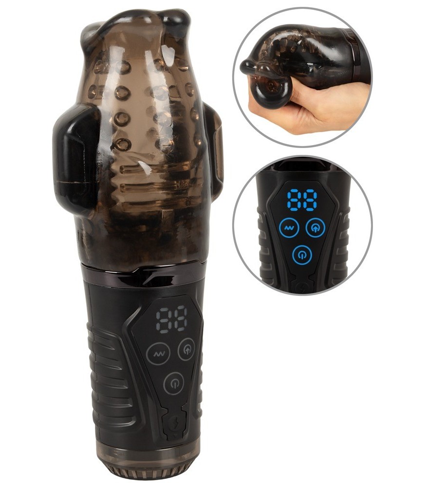 Masturbator mit Doppel-Vibration & Saugfunktion