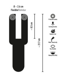 Masturbator mit Doppel-Vibration & Saugfunktion